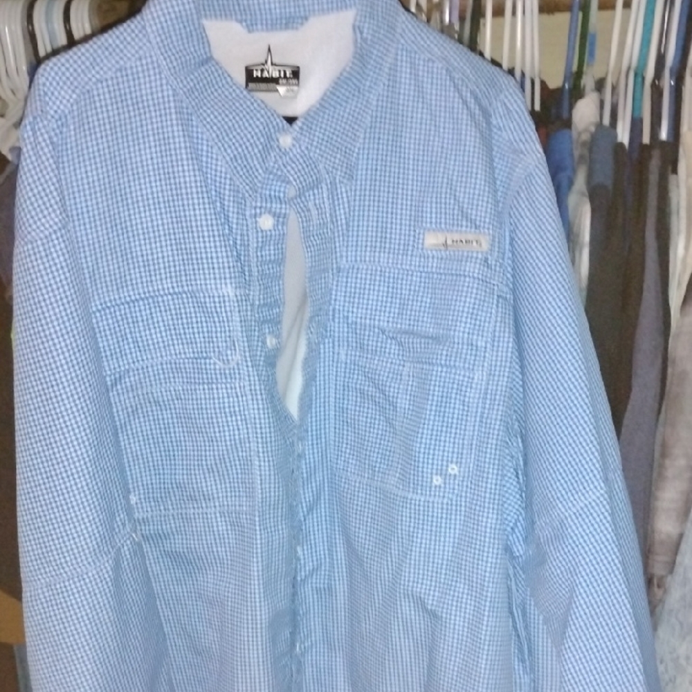 Habitat Light Blue Gingham Shirt
